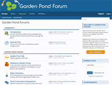 Tablet Screenshot of gardenpondforum.com